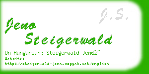 jeno steigerwald business card